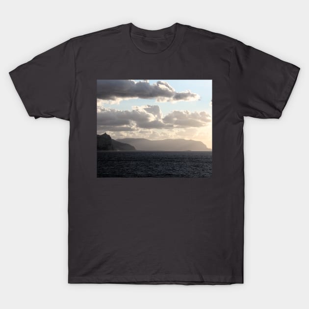 ocean sea sunset photo texture design art T-Shirt by kamdesigns